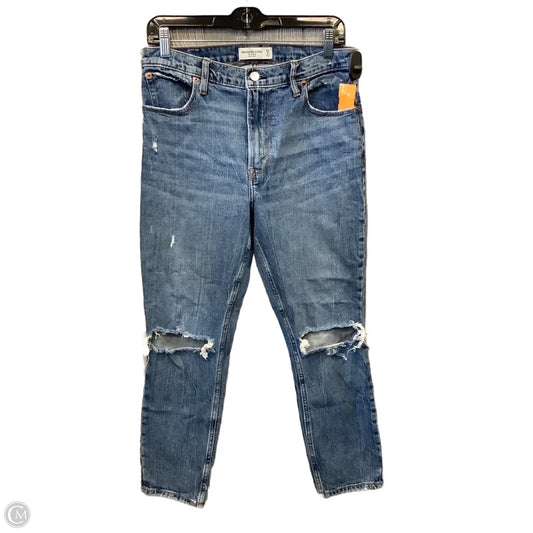Jeans Skinny By Abercrombie And Fitch In Blue Denim, Size: 8p