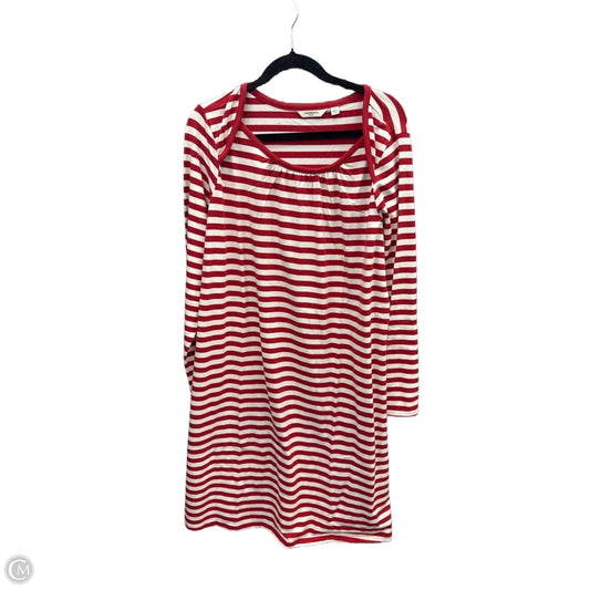 Dress Casual Maxi By Liz Claiborne In Red & White, Size: 1x