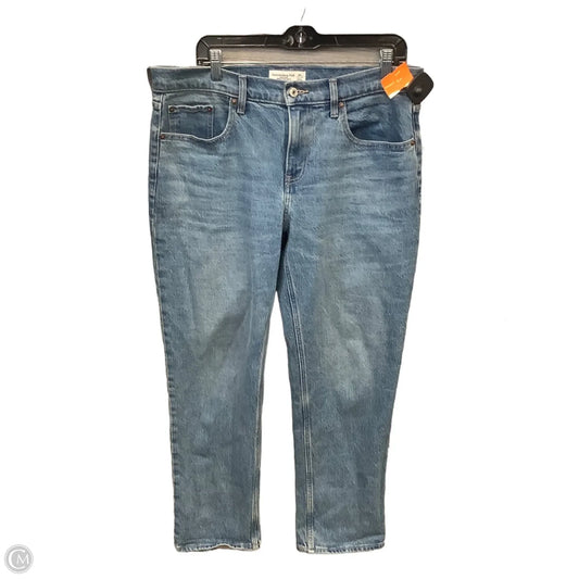 Jeans Straight By Abercrombie And Fitch In Blue Denim, Size: 10
