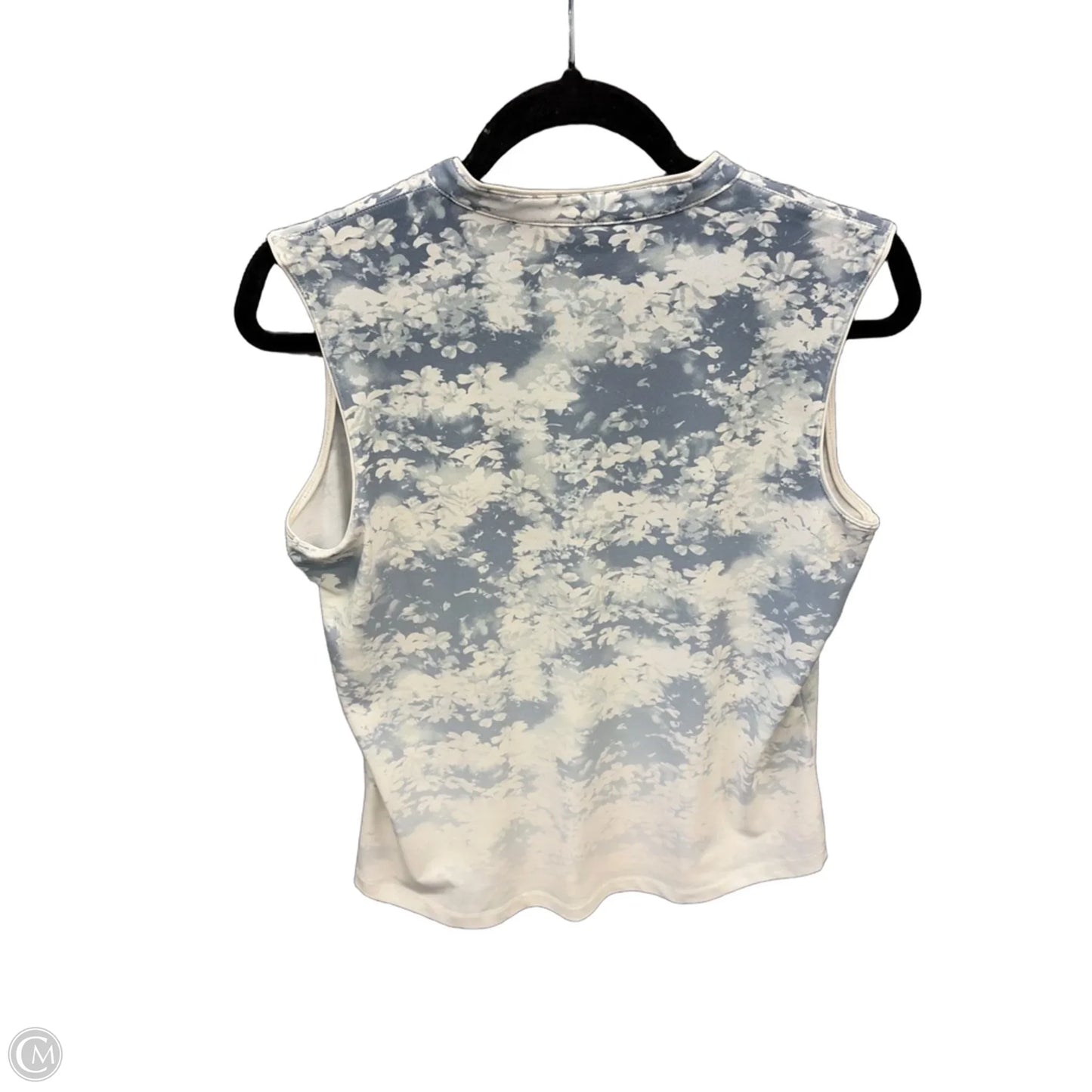 Top Sleeveless By Lady Hagen In Blue & White, Size: M