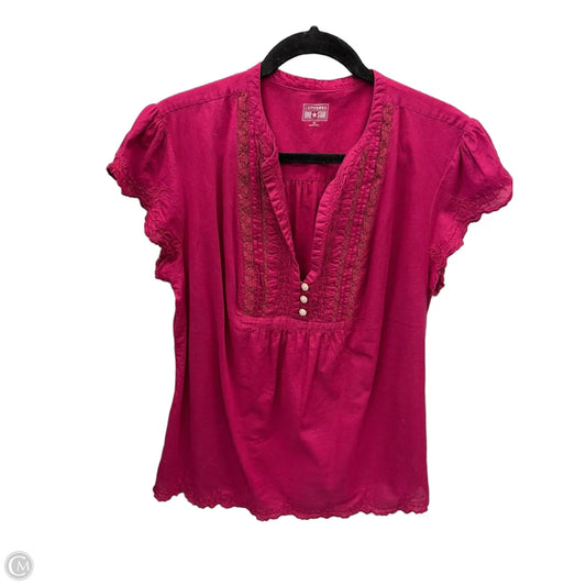 Top Short Sleeve By Converse In Purple, Size: Xl