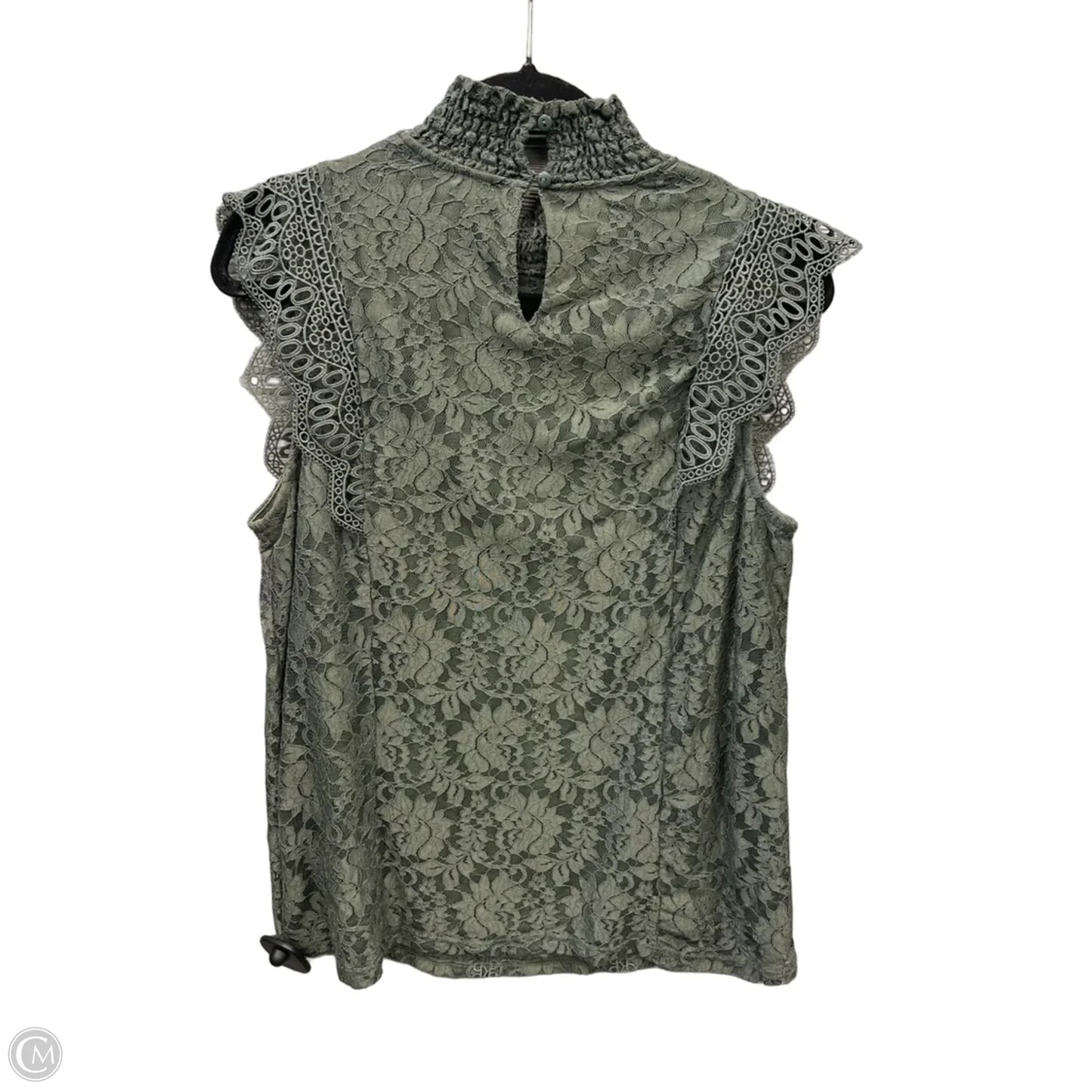 Top Sleeveless By Cable And Gauge In Green, Size: L