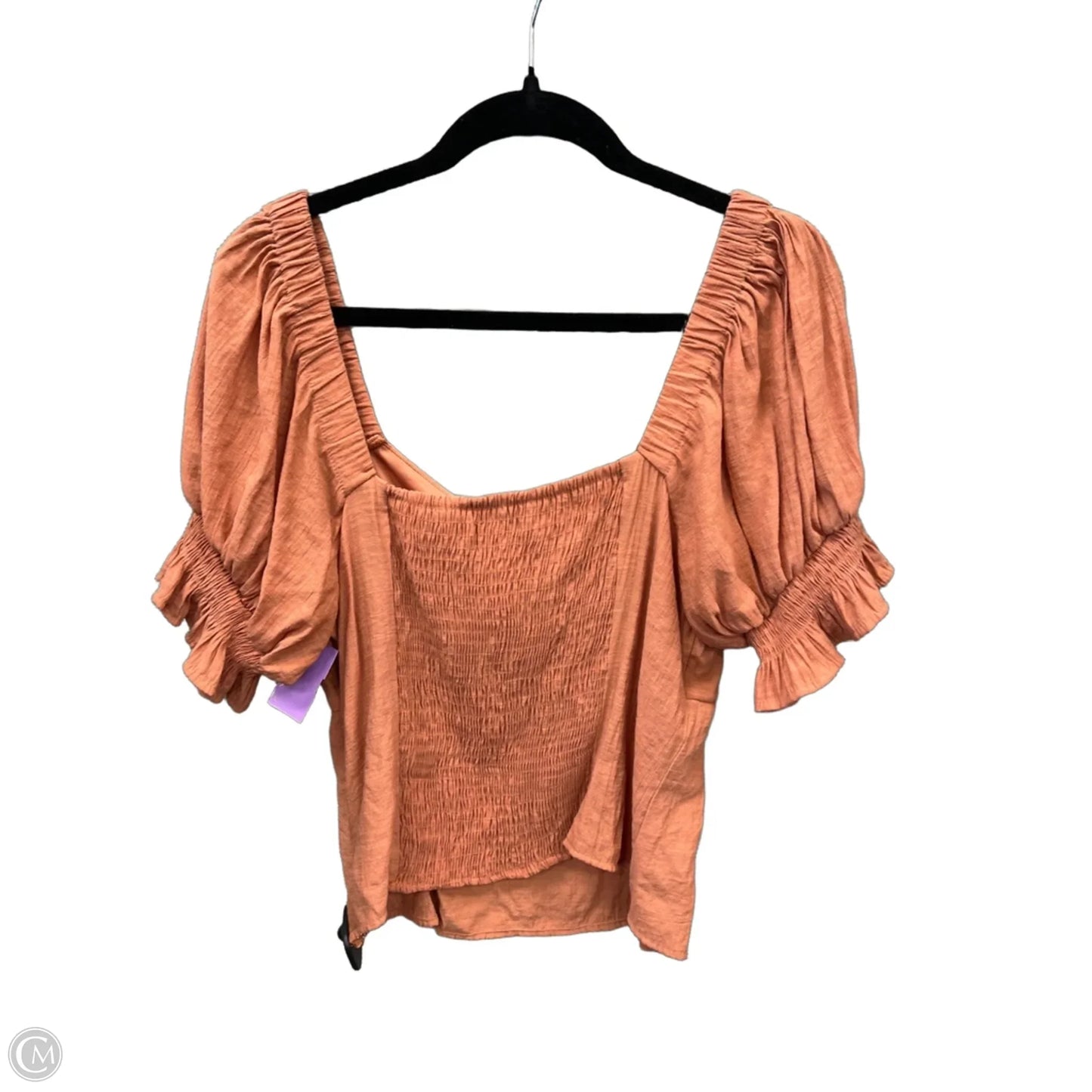 Top Short Sleeve By Nine West In Orange, Size: Xl