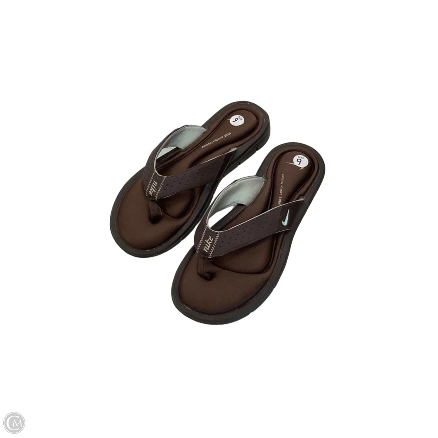 Sandals Flats By Nike In Brown, Size: 9