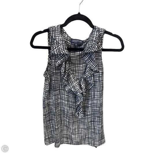 Top Sleeveless By Jones New York In Black & White, Size: M