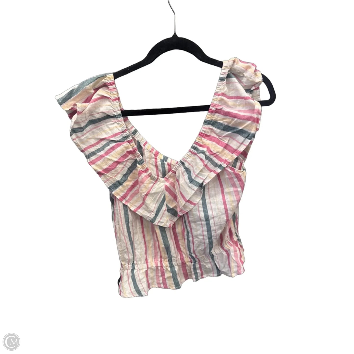 Top Sleeveless By Express In Striped Pattern, Size: M