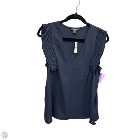 Top Sleeveless By Express In Navy, Size: M