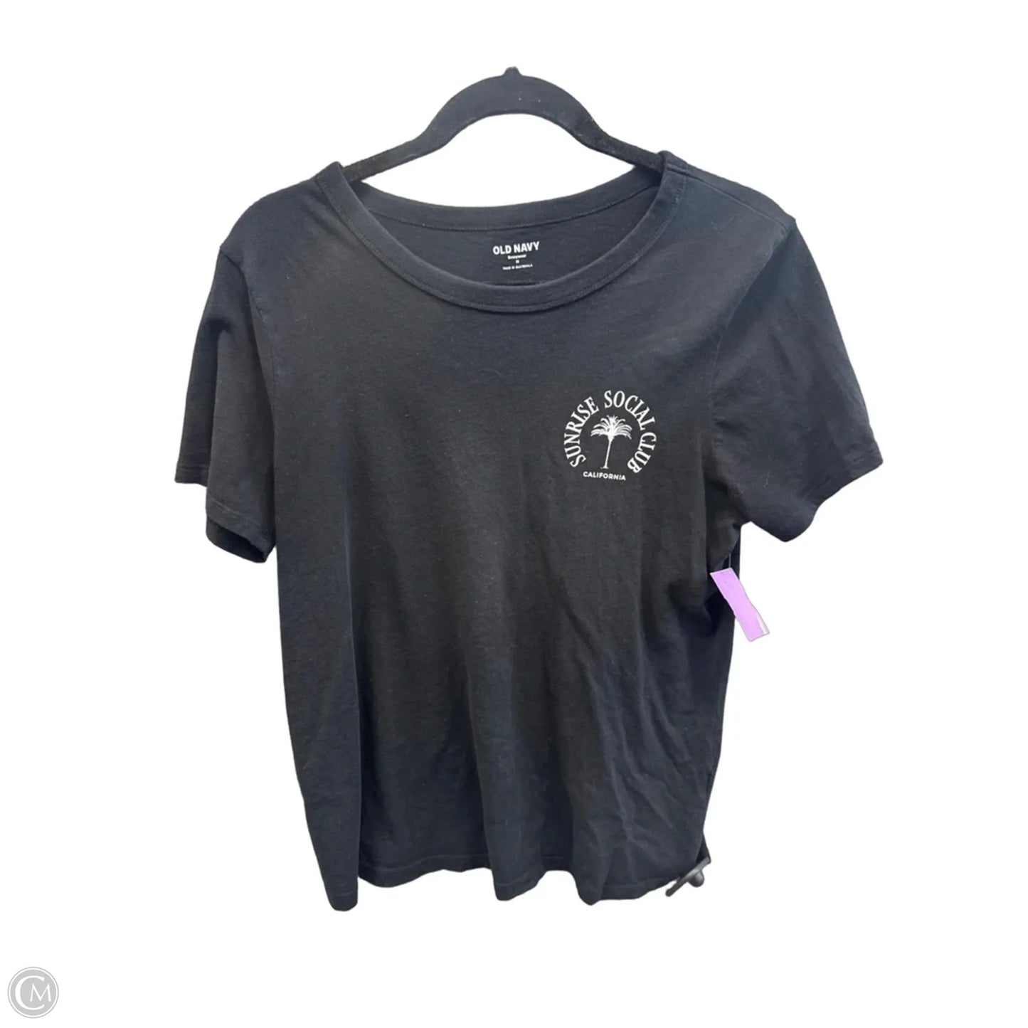 Top Short Sleeve By Old Navy In Black, Size: M