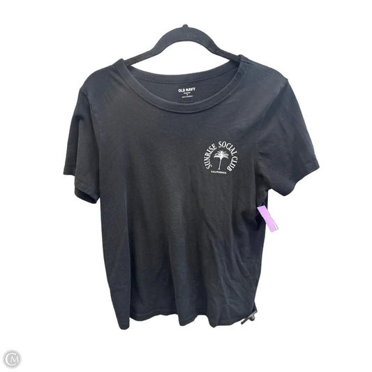 Top Short Sleeve By Old Navy In Black, Size: M