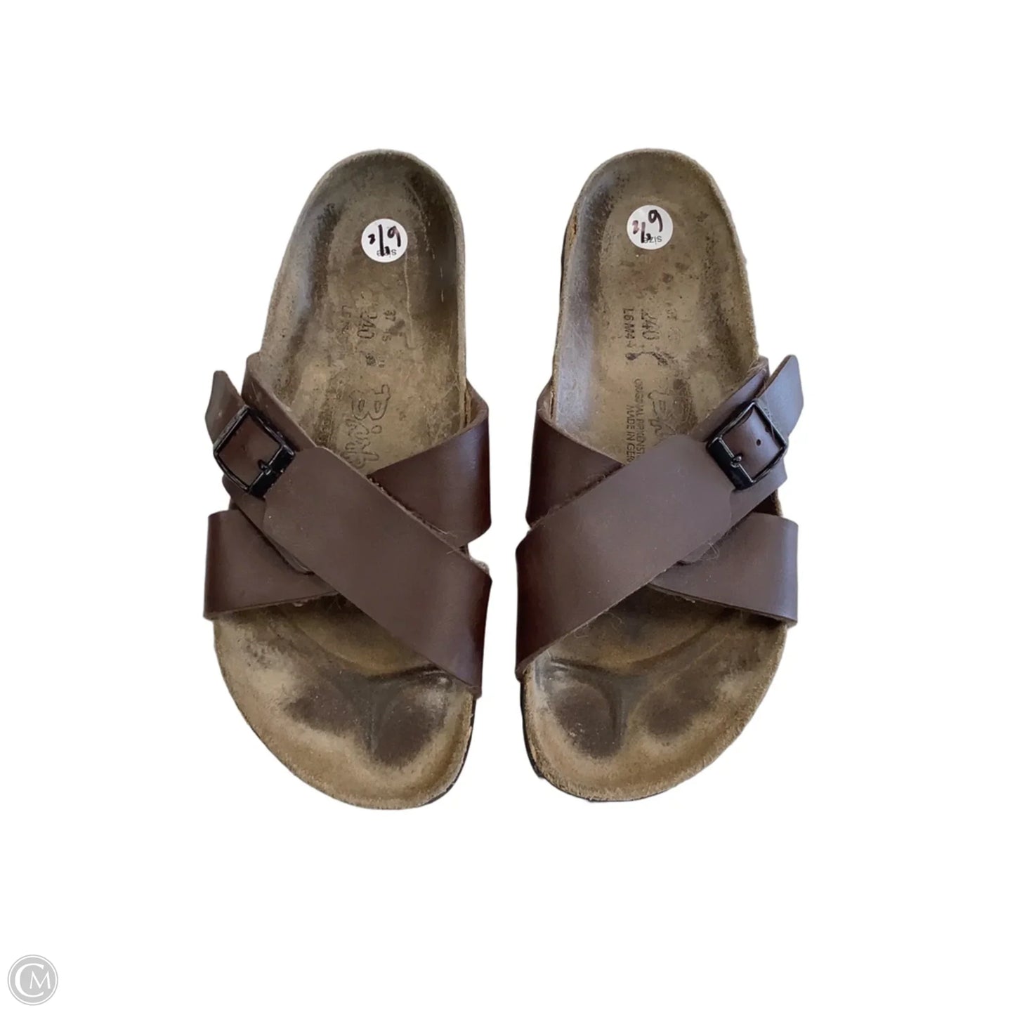 Sandals Flats By Birkenstock In Brown, Size: 6.5