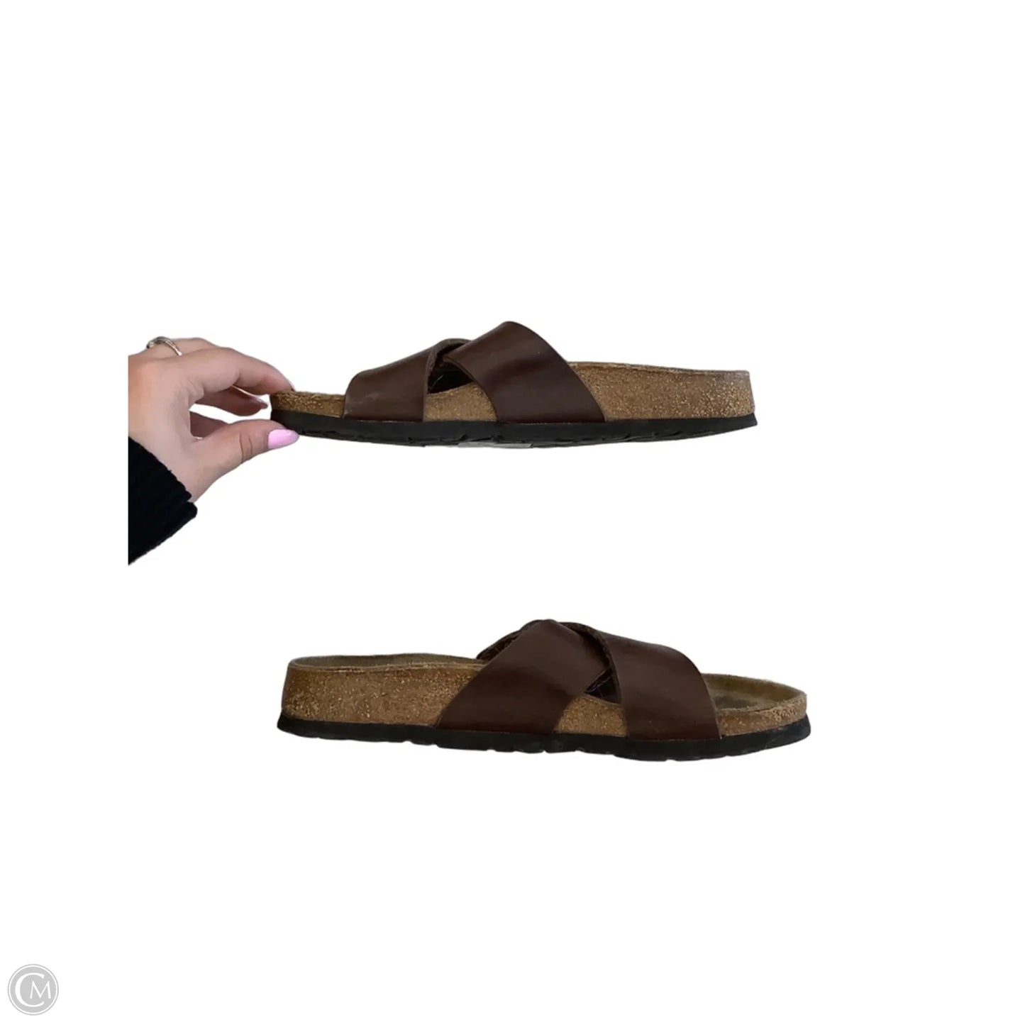 Sandals Flats By Birkenstock In Brown, Size: 6.5