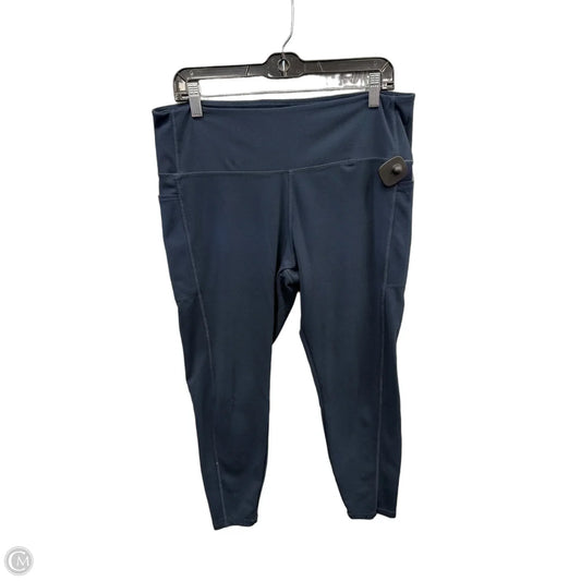 Athletic Leggings By Danskin In Blue, Size: Xxl
