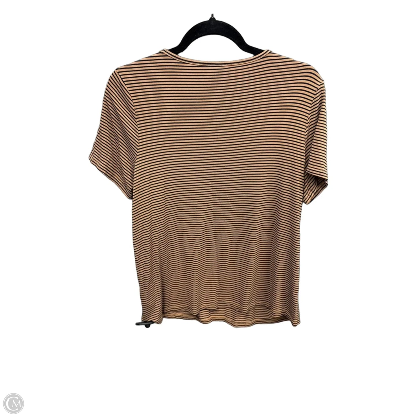 Top Short Sleeve Basic By Old Navy In Striped Pattern, Size: M