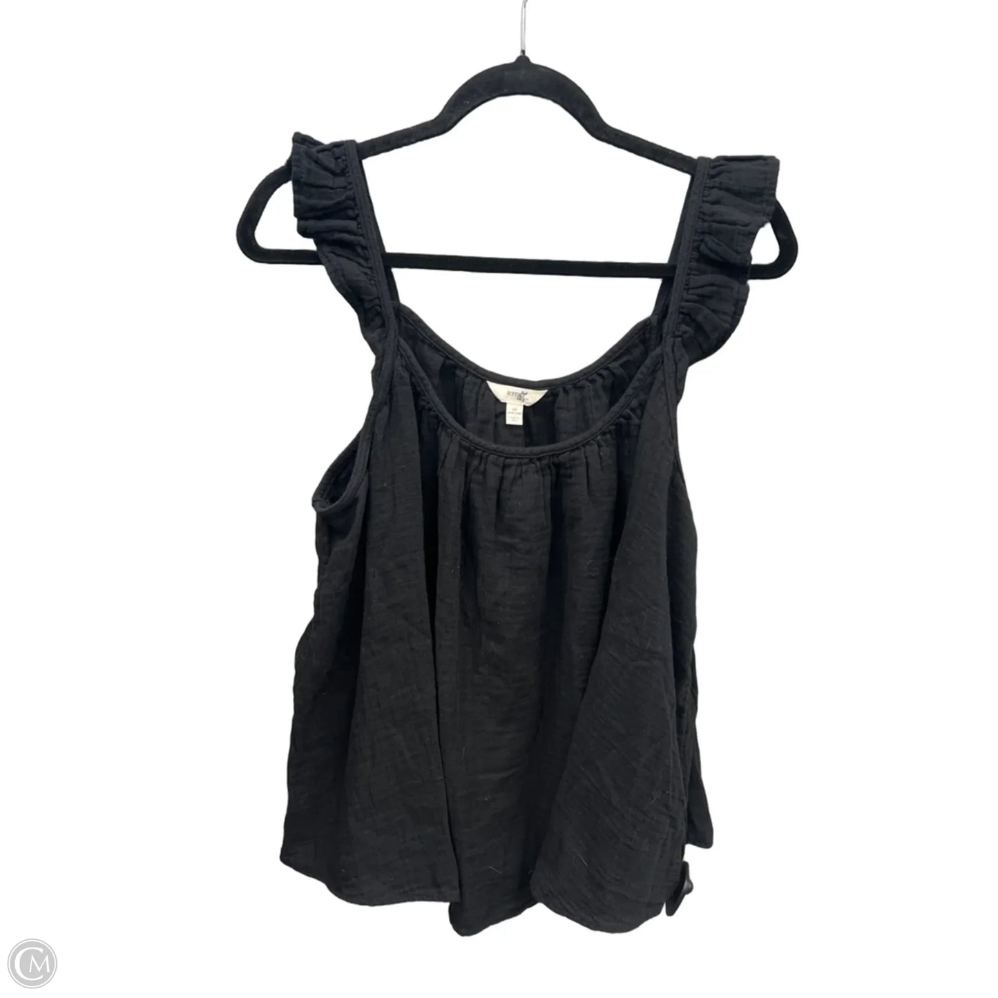 Top Sleeveless By Terra & Sky In Black, Size: 2x