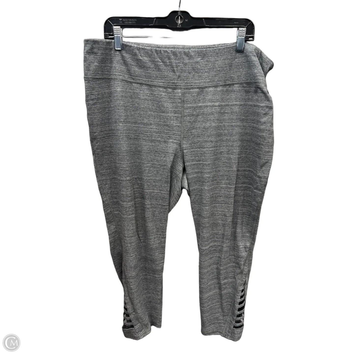 Athletic Leggings Capris By Mta Sport In Grey, Size: 2x