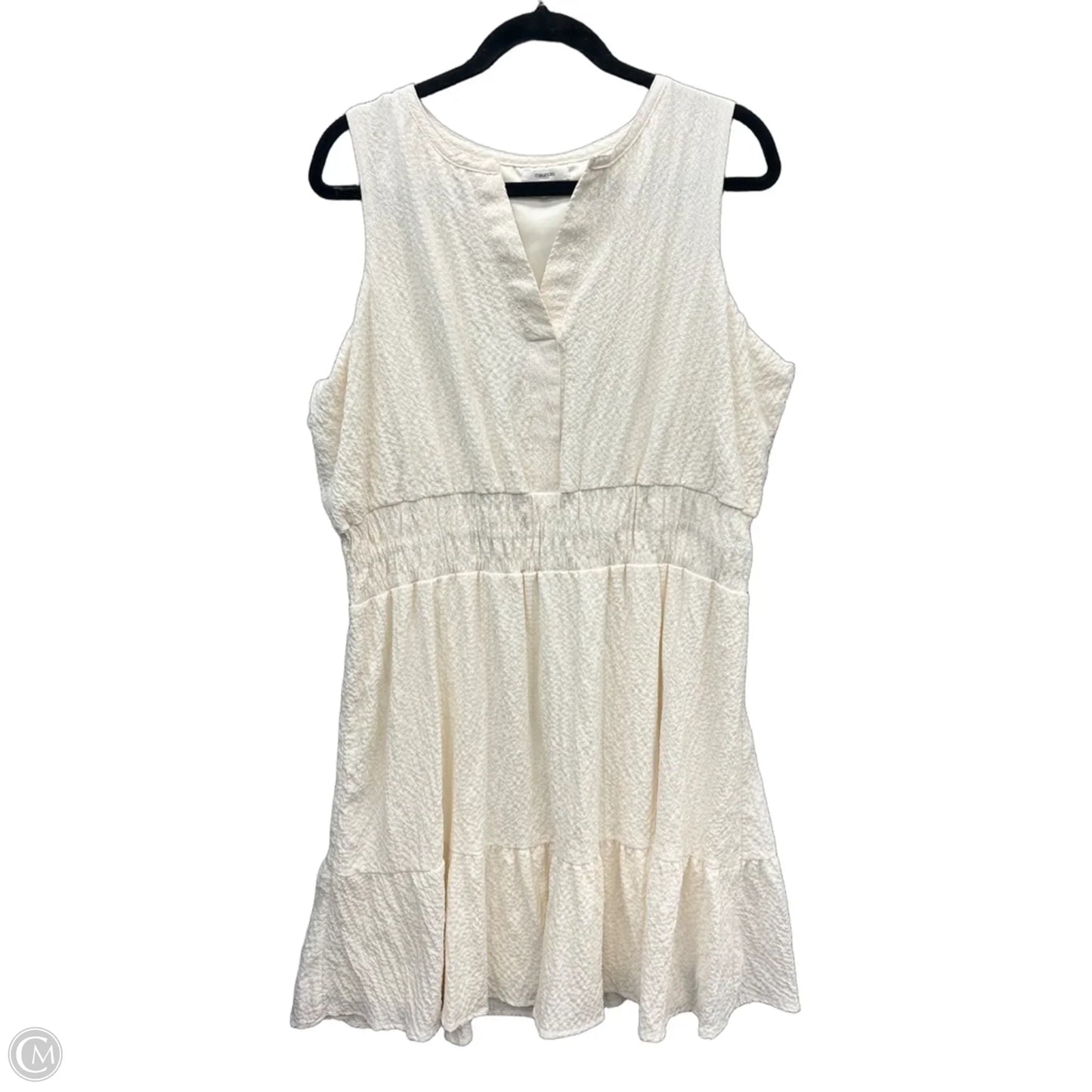 Dress Casual Midi By Maurices In Cream, Size: Xxl