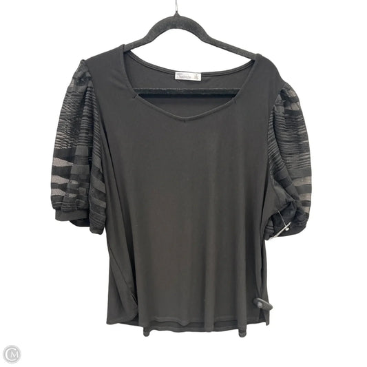 Top Short Sleeve By 89th And Madison In Black, Size: 2x