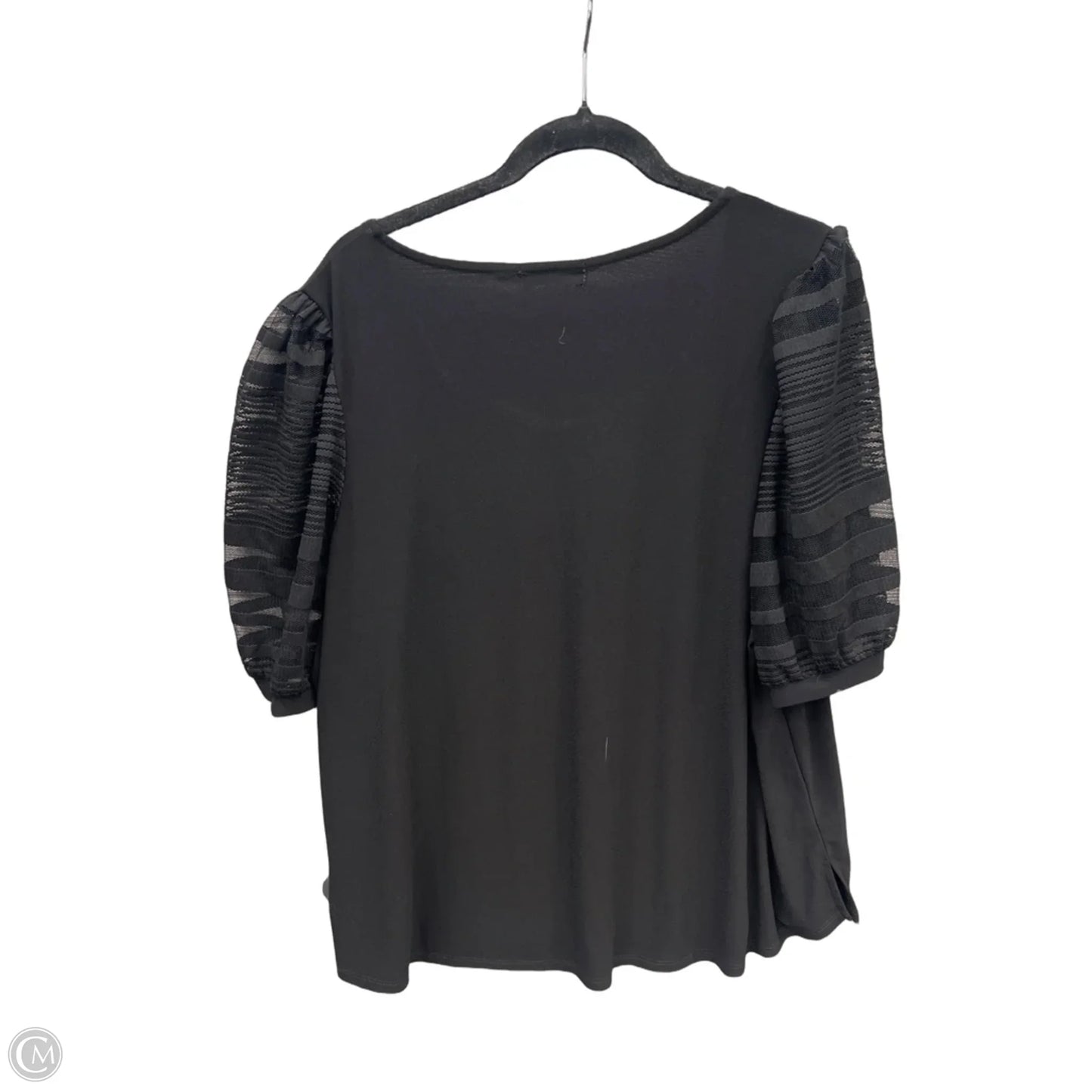 Top Short Sleeve By 89th And Madison In Black, Size: 2x