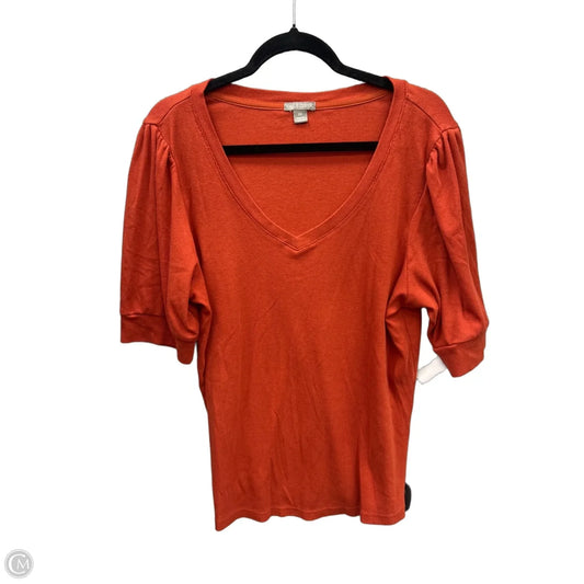 Top Short Sleeve By Falls Creek In Orange, Size: 2x
