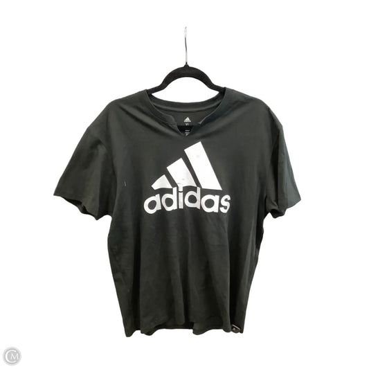 Athletic Top Short Sleeve By Adidas In Black, Size: Xl