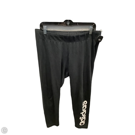Athletic Leggings By Adidas In Black, Size: Xl