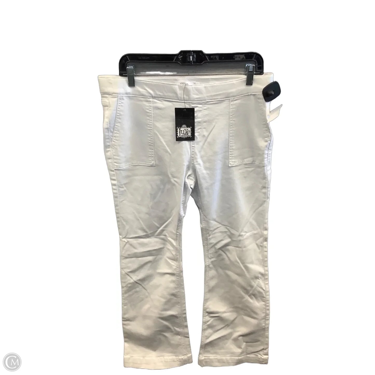 Jeans Wide Leg By Cello In White Denim, Size: 14