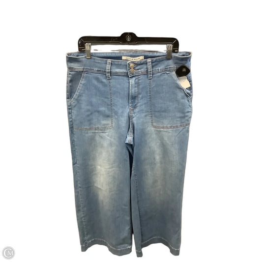 Jeans Wide Leg By Clothes Mentor In Blue Denim, Size: 16