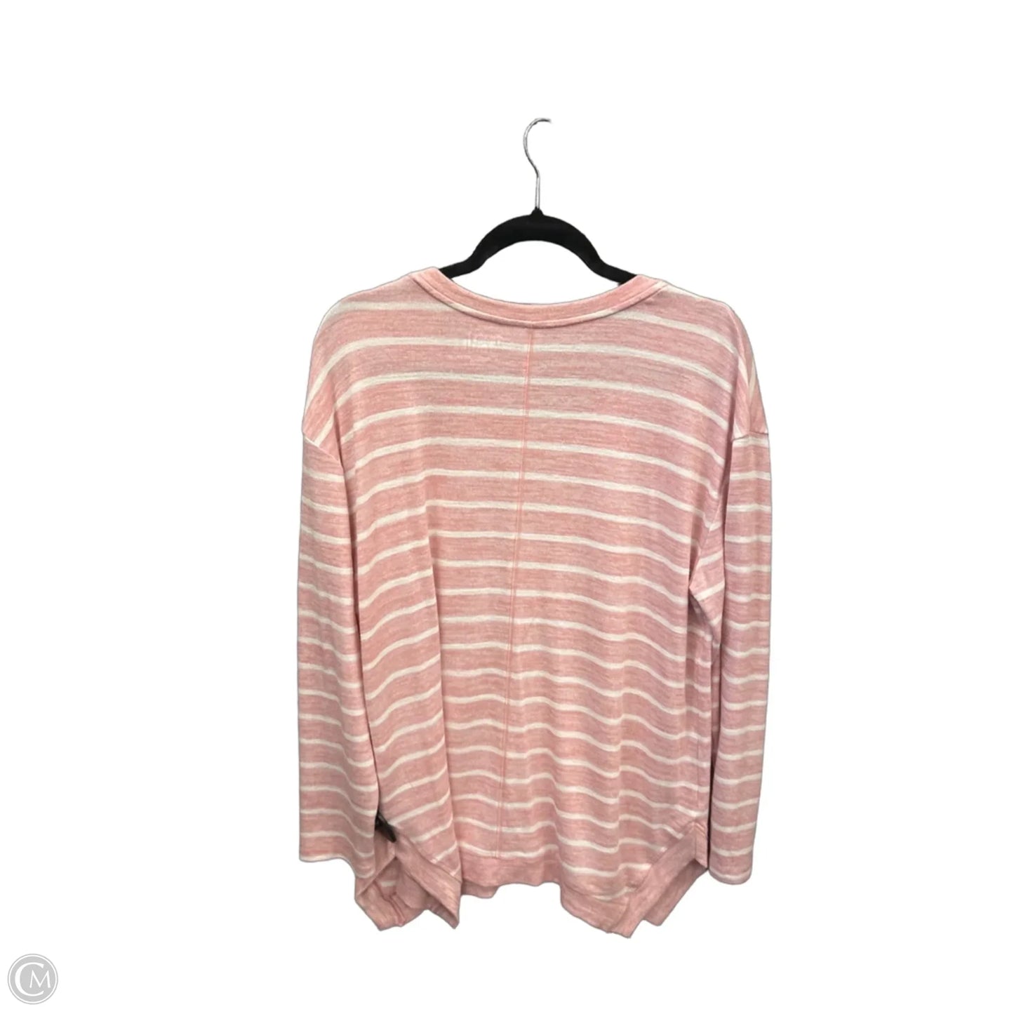 Top Long Sleeve By Time And Tru In Striped Pattern, Size: L