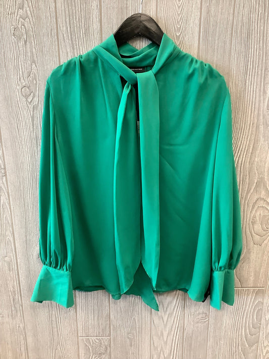 Green Blouse Long Sleeve Who What Wear, Size L