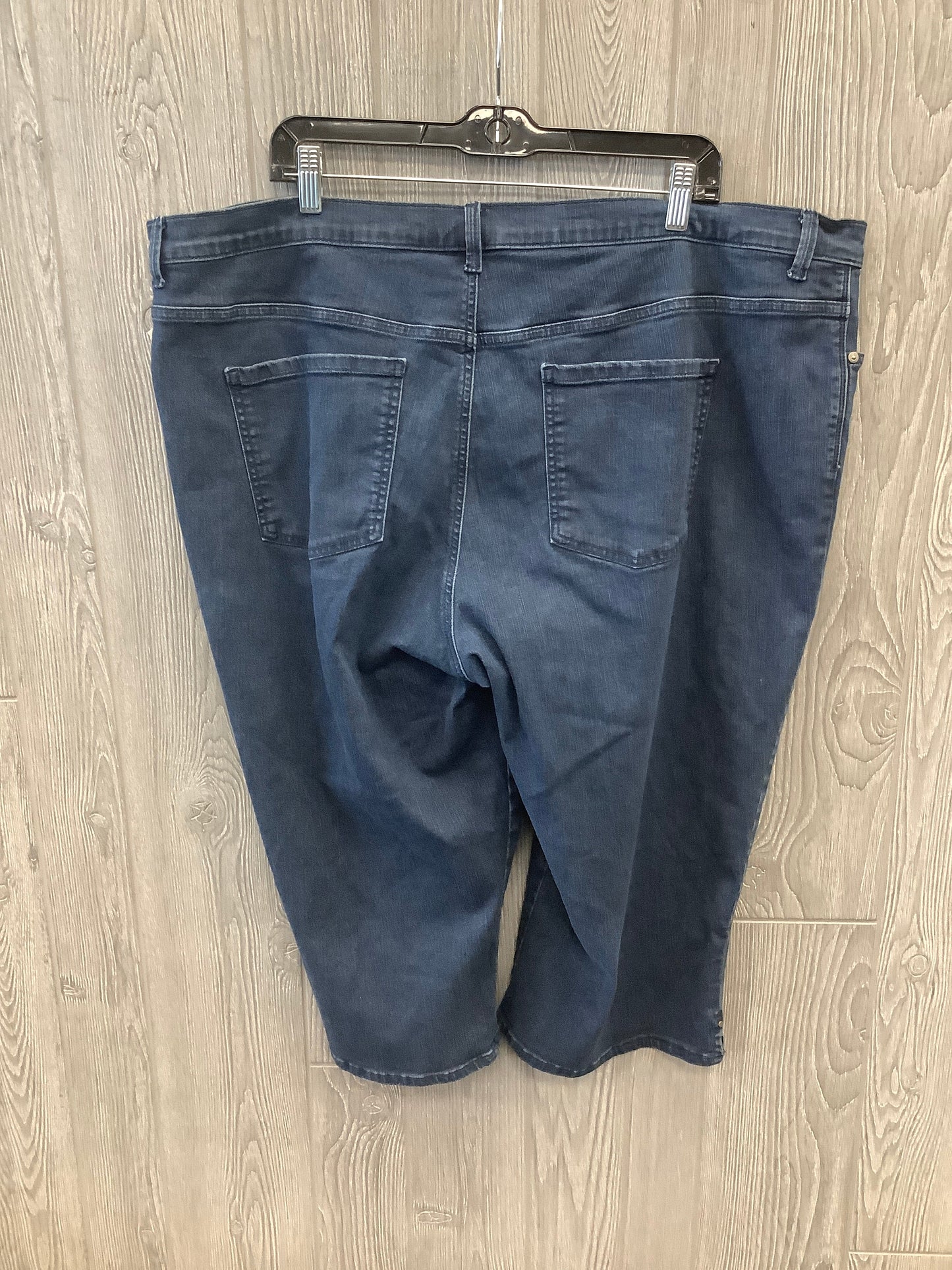 Capris By Gloria Vanderbilt In Blue Denim, Size: 22w