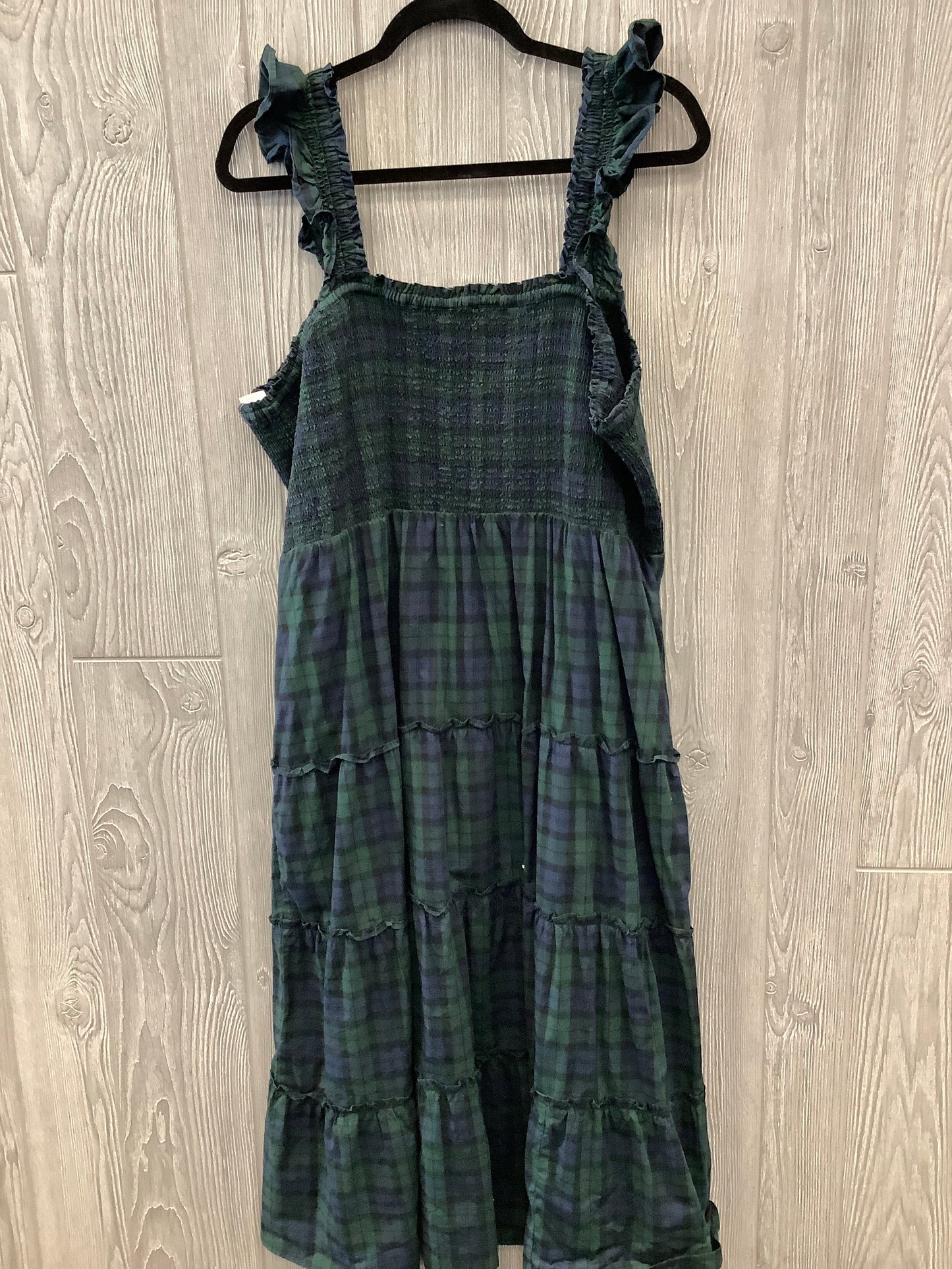 Dress Casual Midi By J. Crew In Blue & Green, Size: 2x