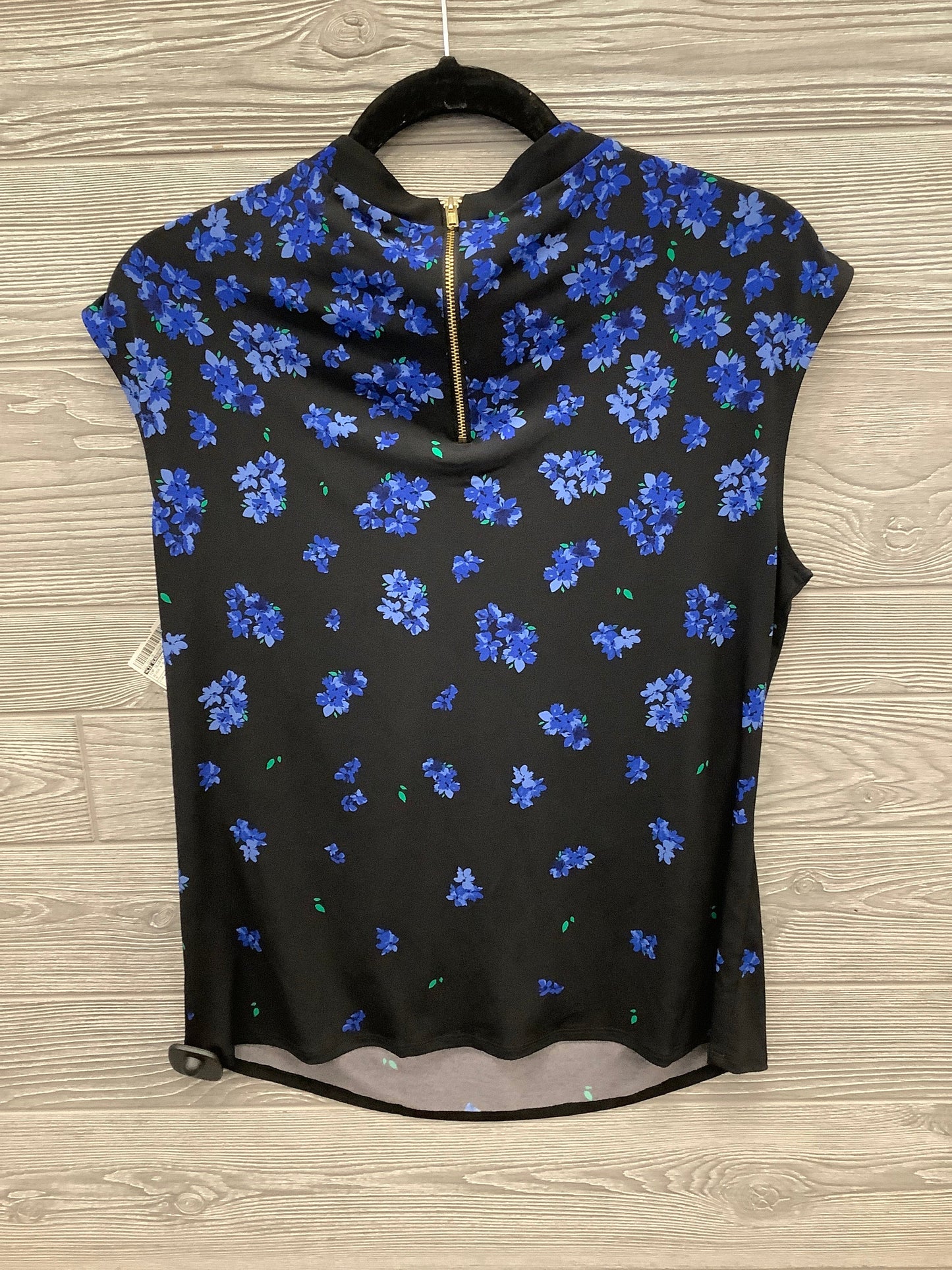 Top Sleeveless By Liz Claiborne In Black & Blue, Size: M