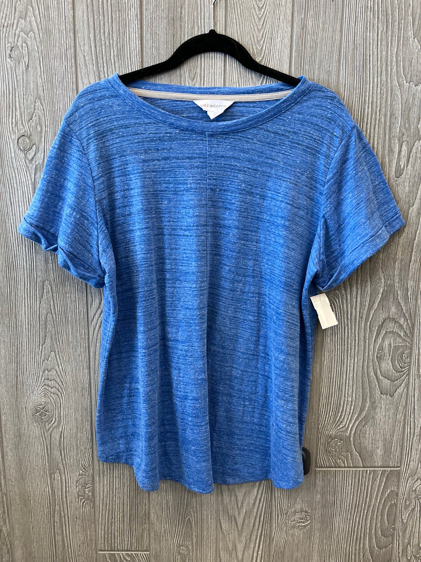 Top Short Sleeve By Liz Claiborne In Blue, Size: Xl