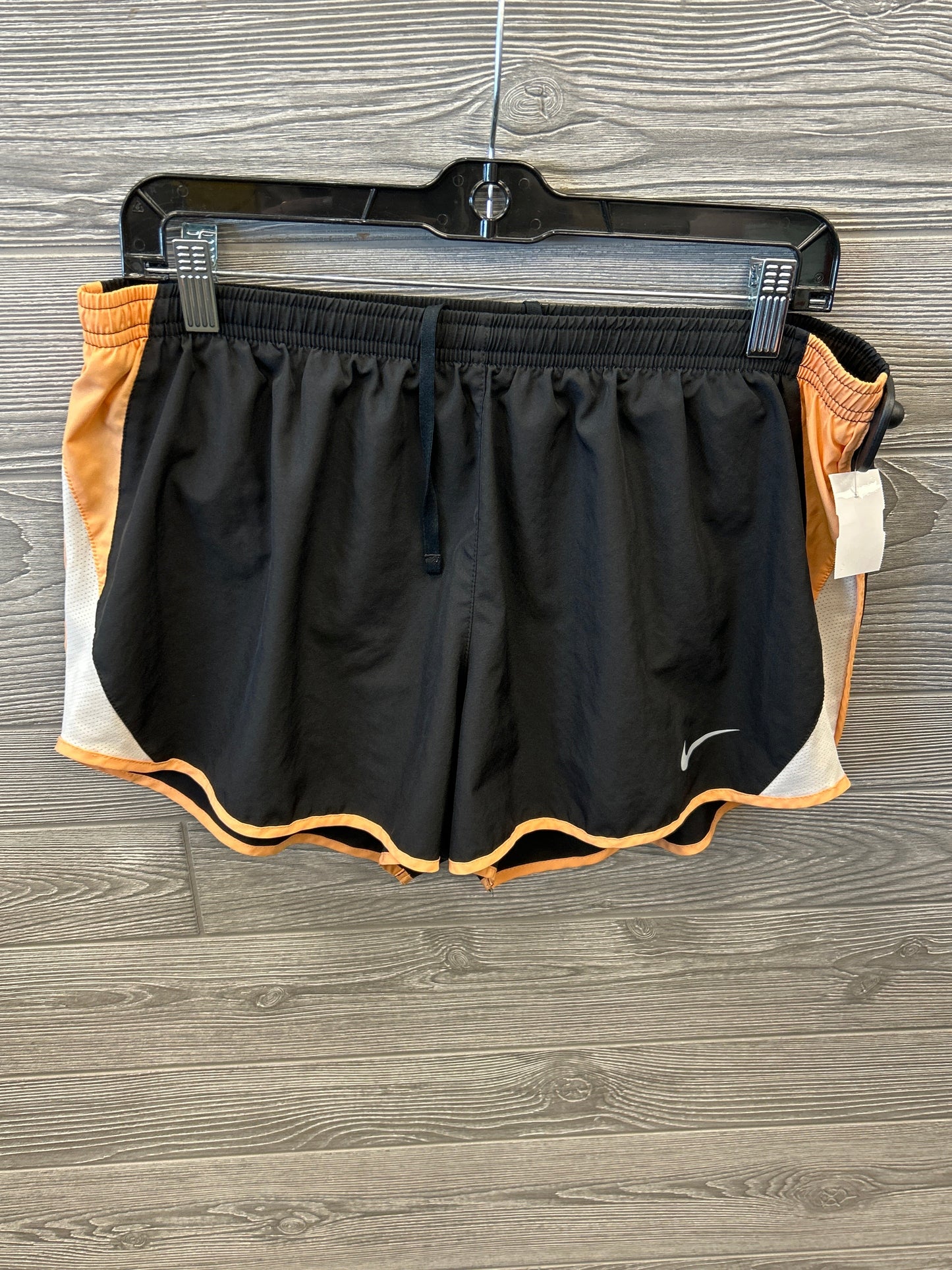 Athletic Shorts By Nike Apparel In Black & Orange, Size: Xl