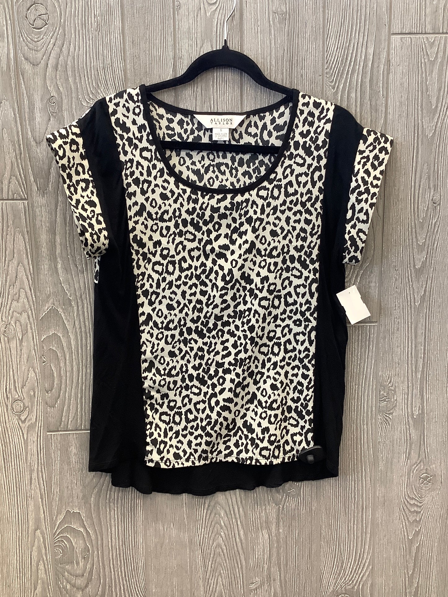 Animal Print Top Short Sleeve Allison Taylor, Size S