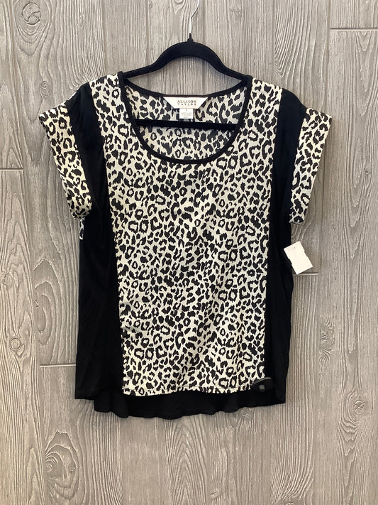 Animal Print Top Short Sleeve Allison Taylor, Size S