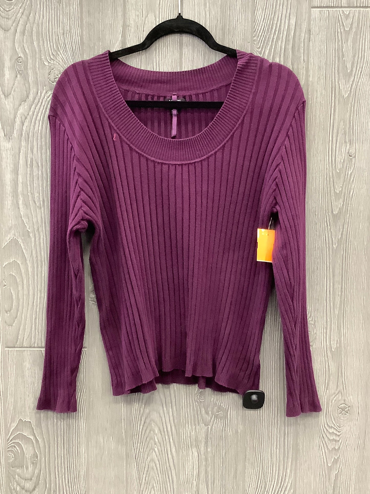 Top Long Sleeve By Apt 9 In Purple, Size: Xl