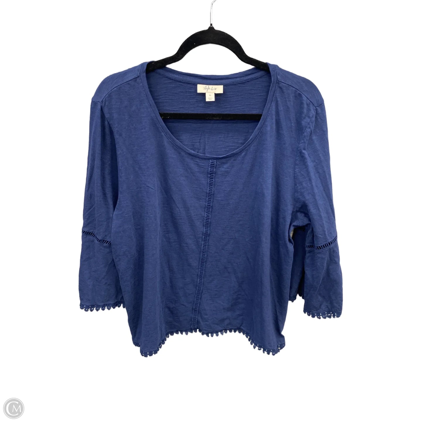 Top Long Sleeve By Style And Company In Navy, Size: Xl