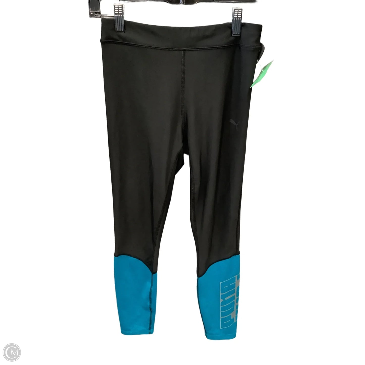 Athletic Leggings By Puma In Black & Blue, Size: S