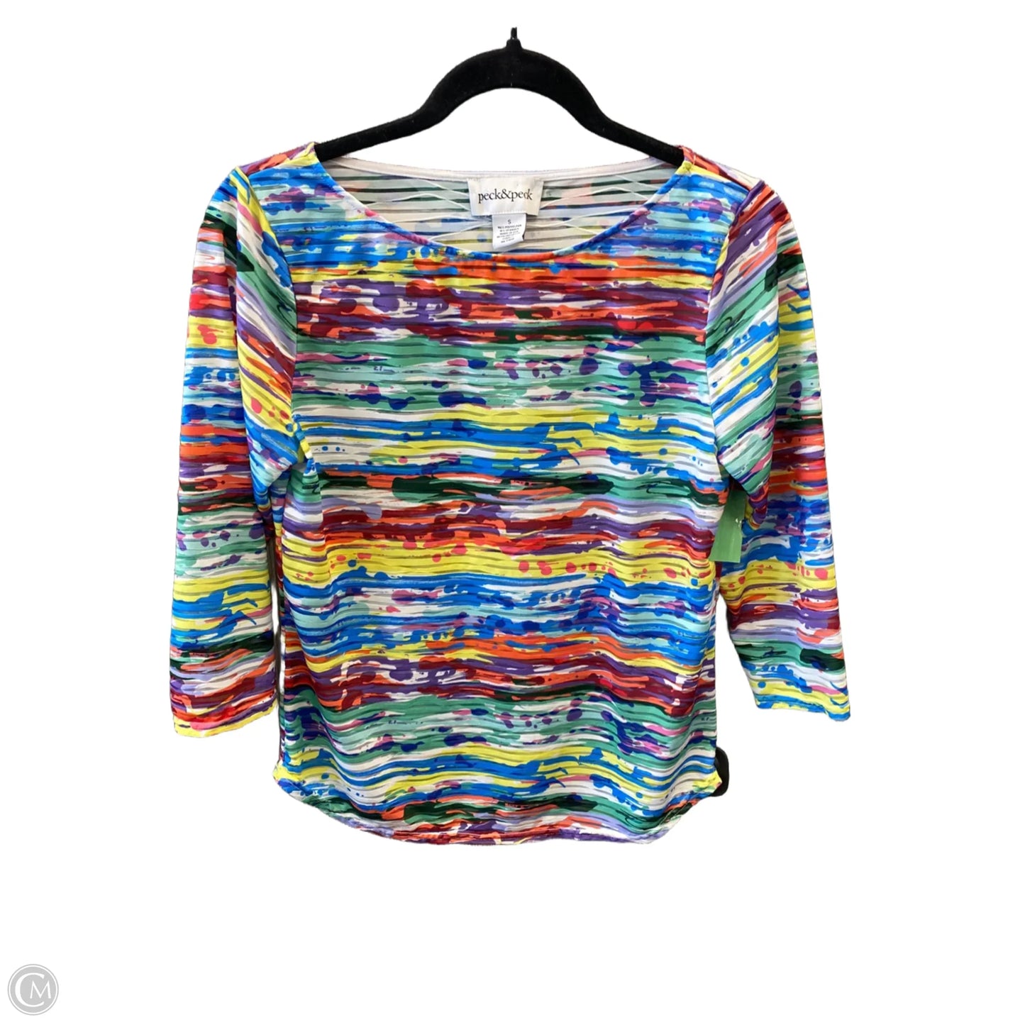 Top Long Sleeve By Peck And Peck In Multi-colored, Size: S