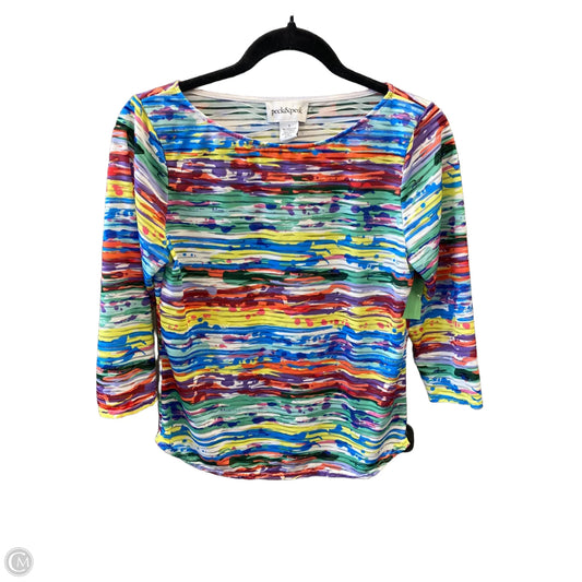 Top Long Sleeve By Peck And Peck In Multi-colored, Size: S