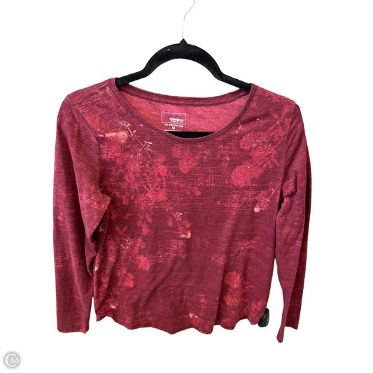 Top Long Sleeve By Sonoma In Red, Size: M