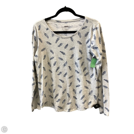 Top Long Sleeve By Sonoma In Blue & Grey, Size: M