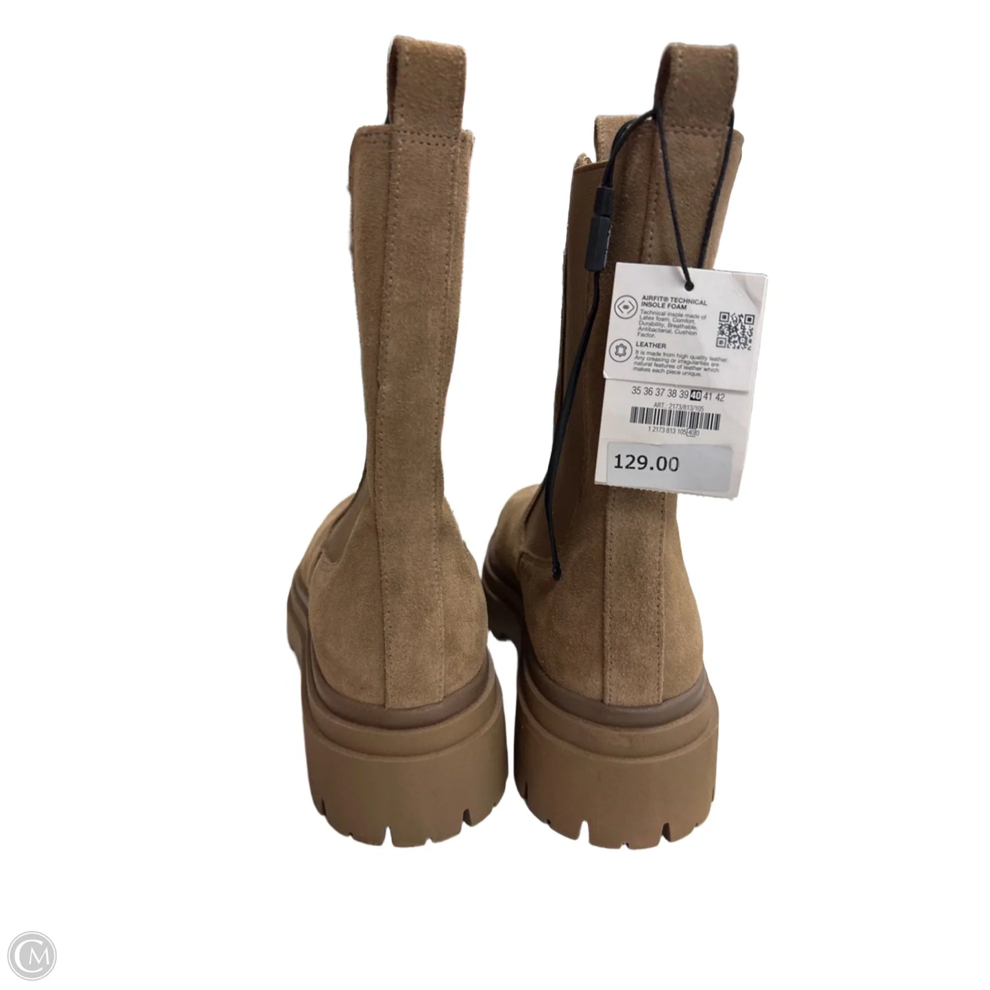 Boots Ankle Flats By Zara In Tan, Size: 9.5