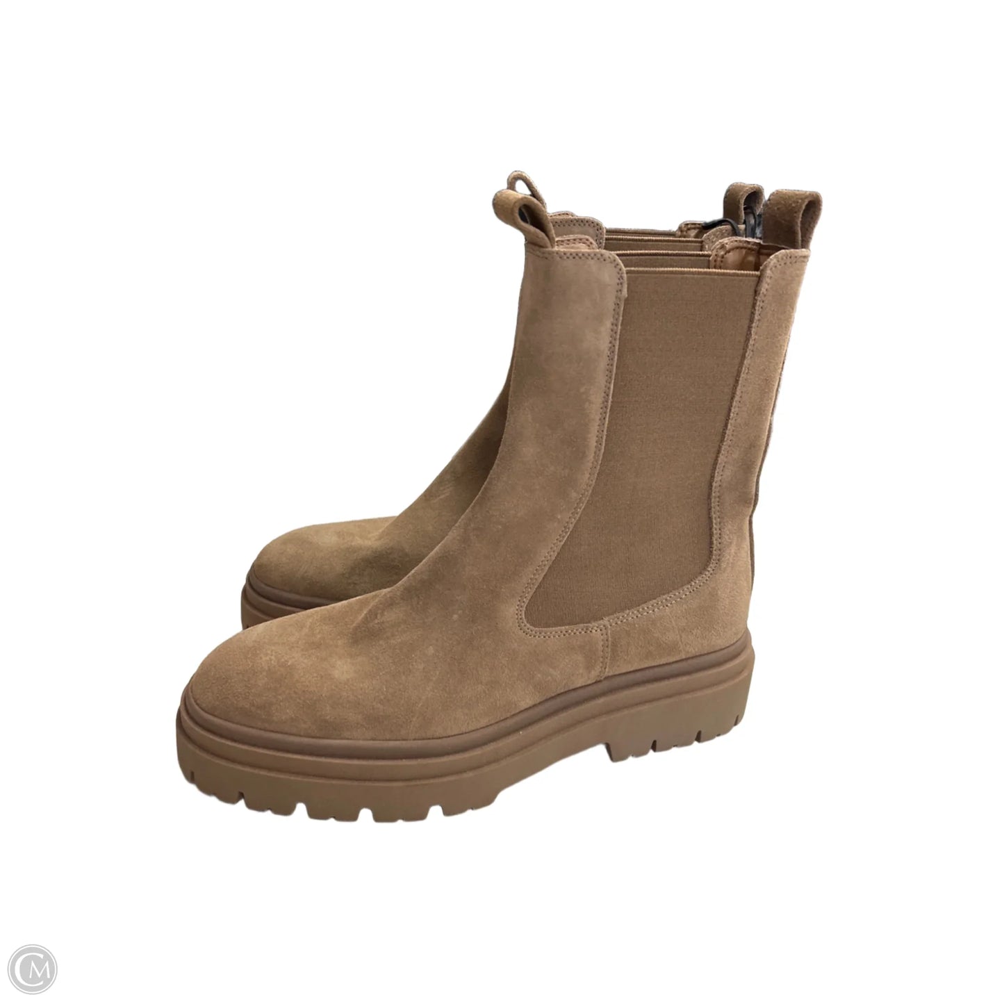 Boots Ankle Flats By Zara In Tan, Size: 9.5