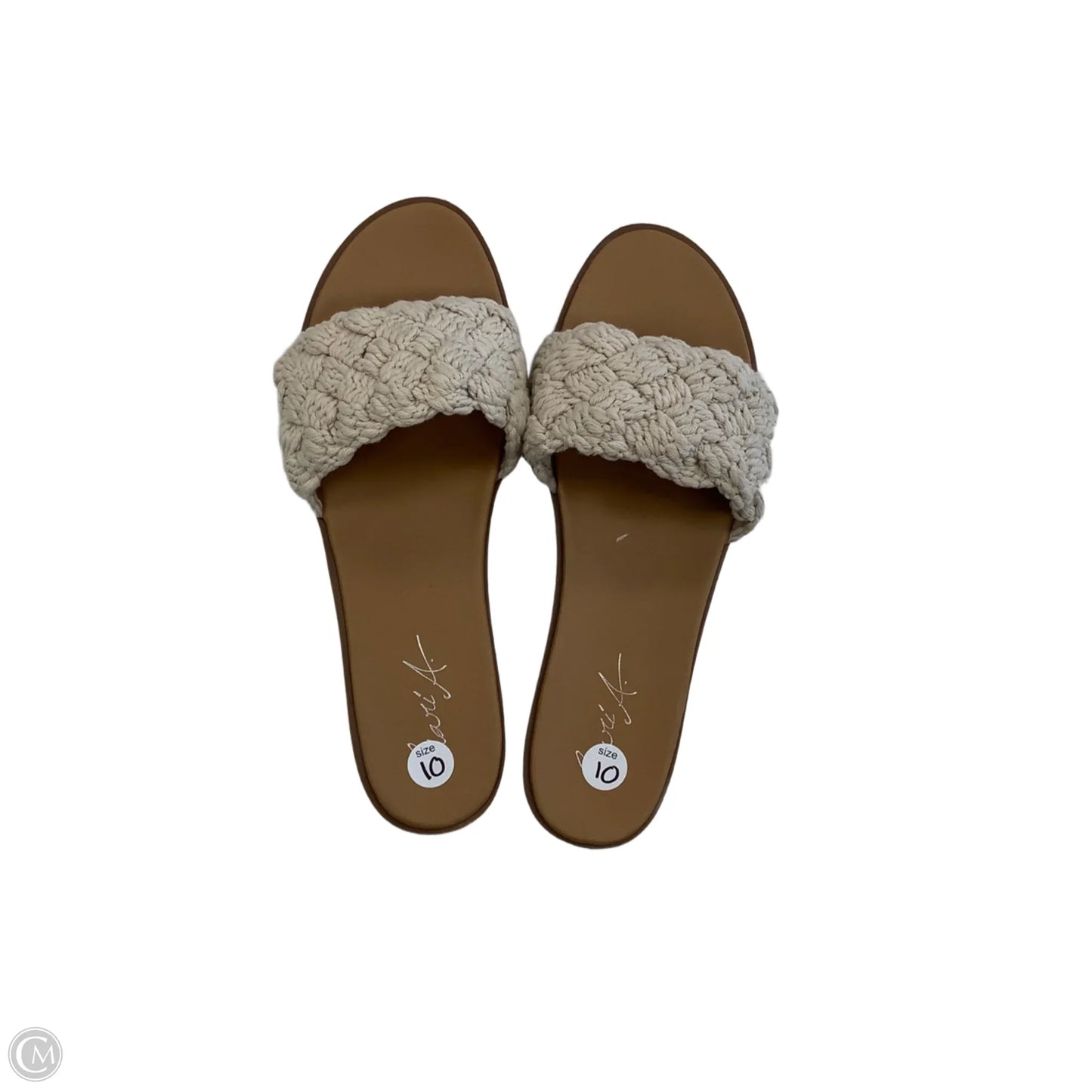 Sandals Flats By Clothes Mentor In Brown, Size: 10