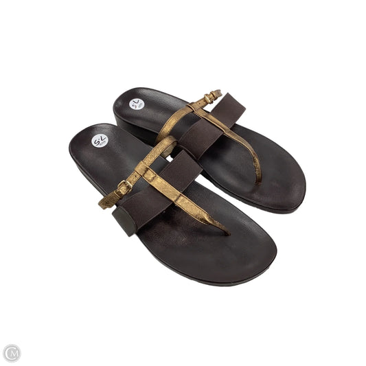 Sandals Flats By Simply Vera In Brown, Size: 7.5