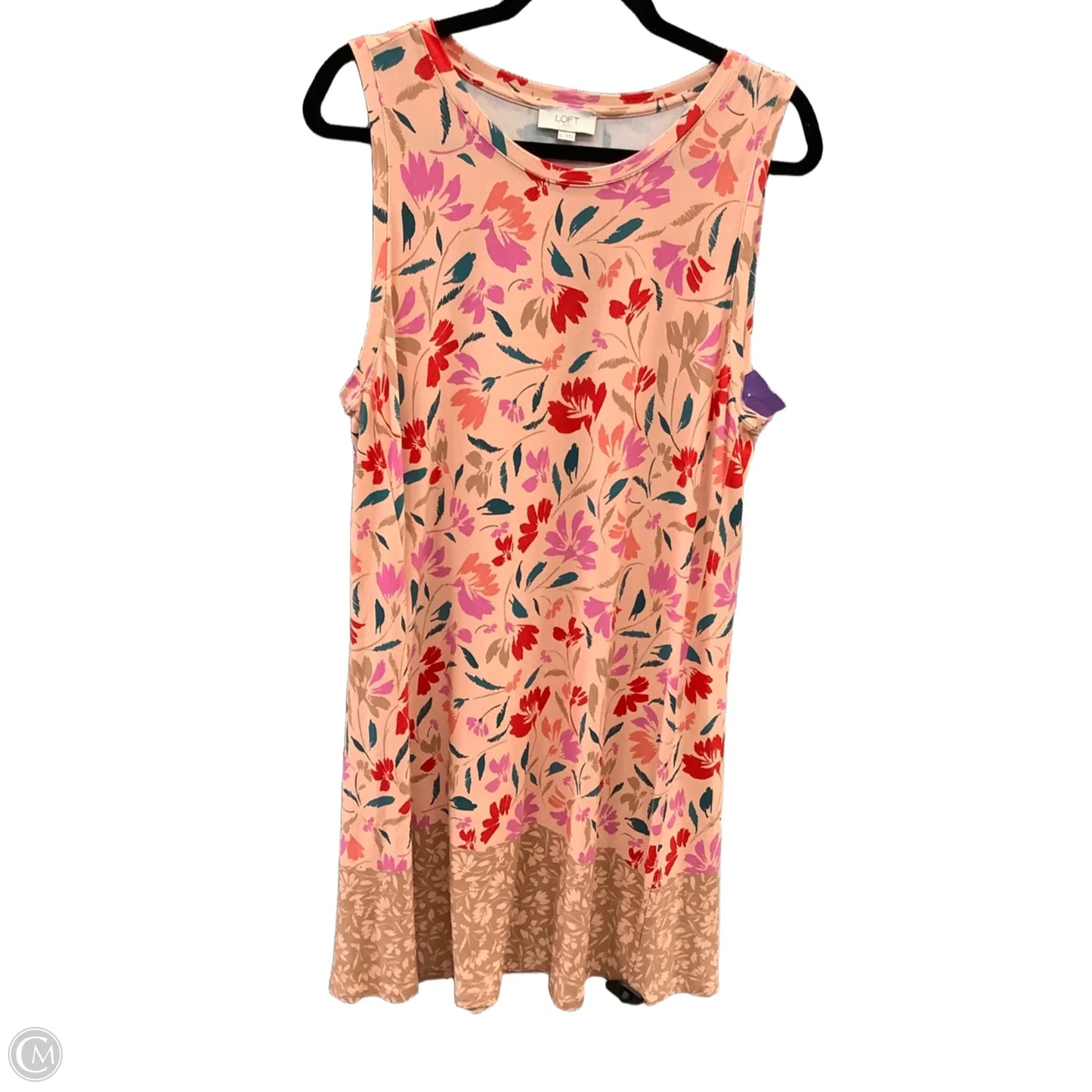 Dress Casual Midi By Loft In Pink, Size: Xl