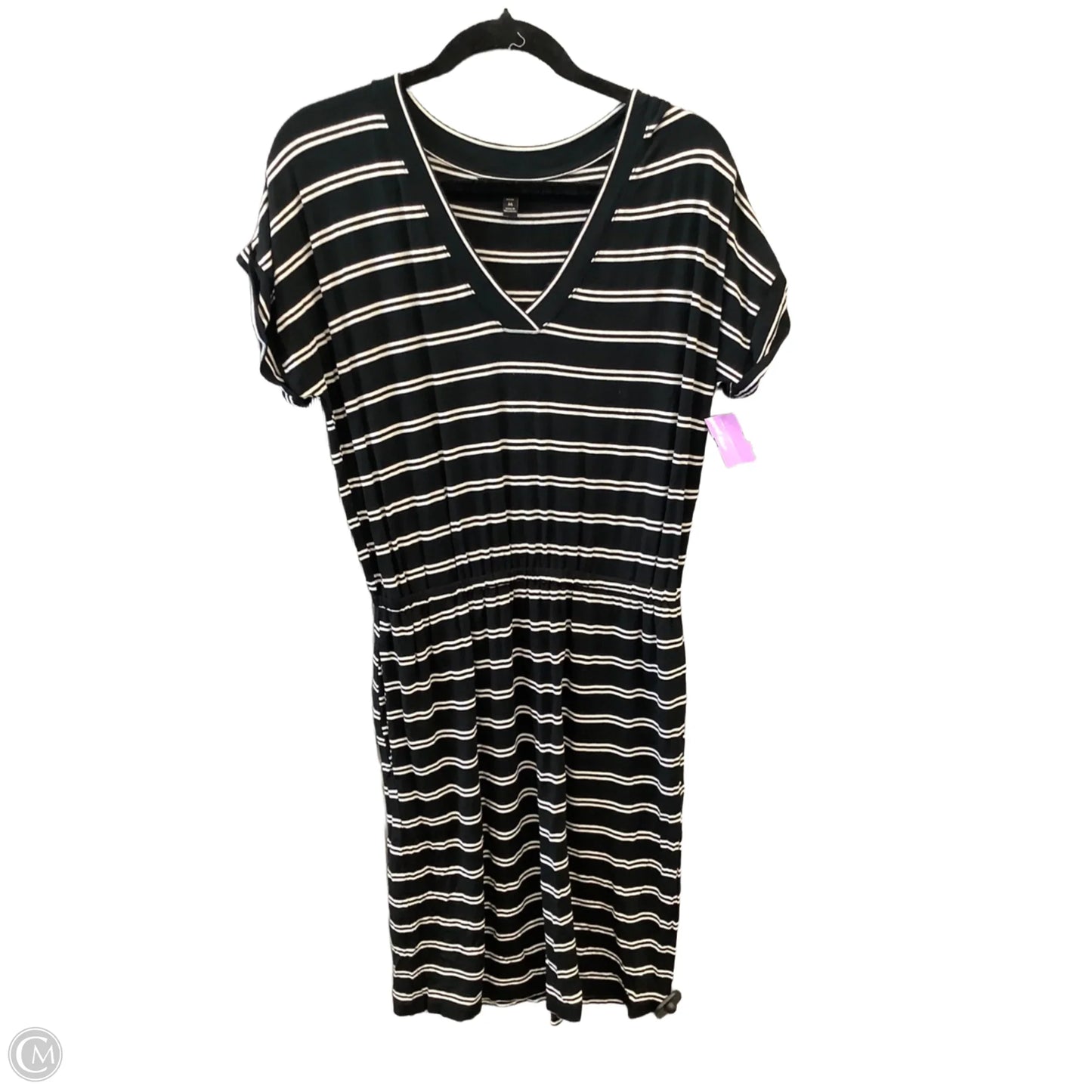 Dress Casual Midi By Banana Republic In Black & White, Size: Mp