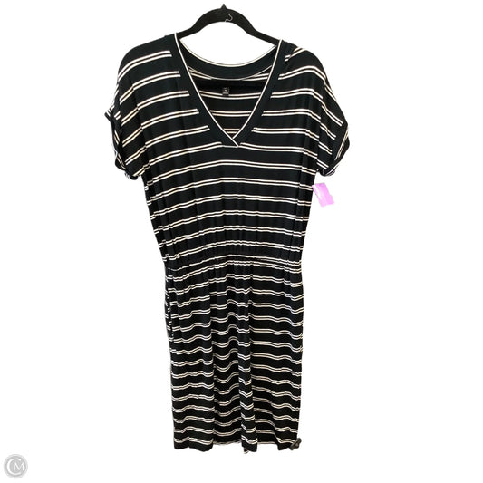 Dress Casual Midi By Banana Republic In Black & White, Size: Mp